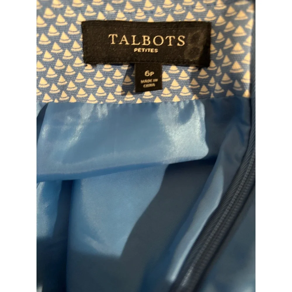 Talbots Sailboat‎ Print Skirt Casual Lined Summer Size 6P